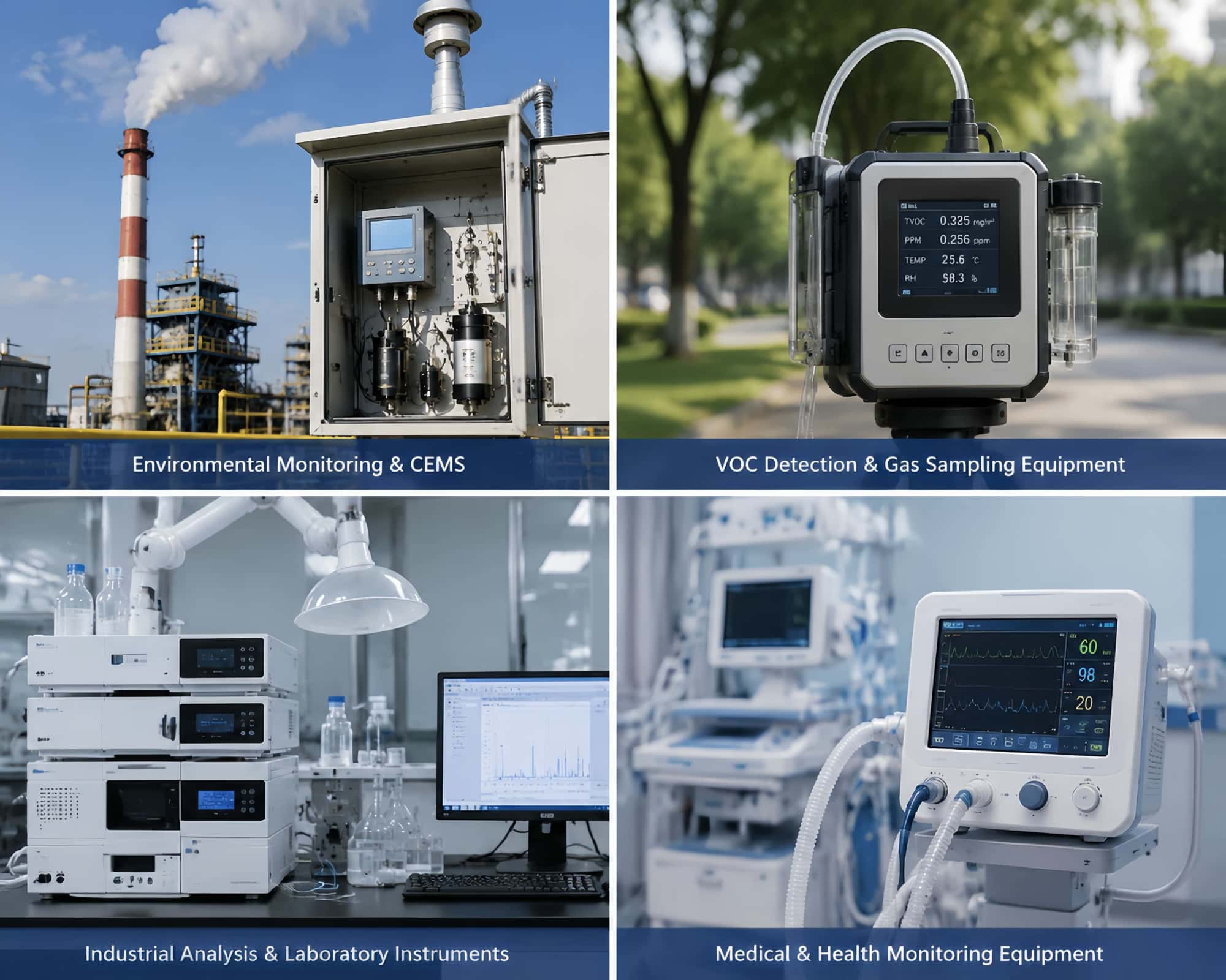 Micro air sampling pump applications in environmental monitoring, VOC detection, laboratory analysis, and medical monitoring equipment
